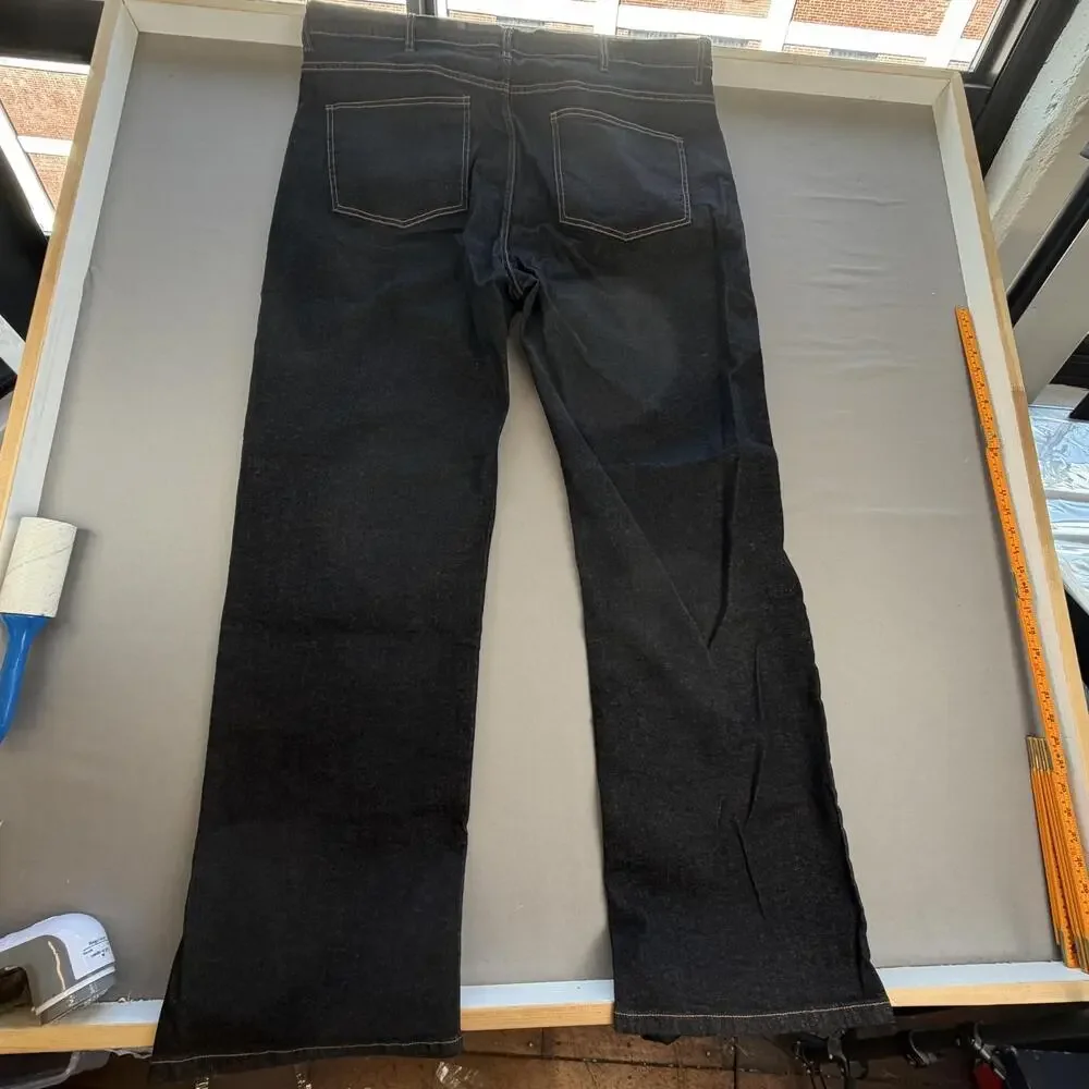 Banana Republic Jeans Mens 46x33 Blue Dark Wash Slim Straight Stretch Denim